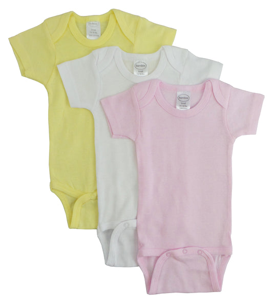 Pastel Girls Short Sleeve Variety Pack - Pink/Yellow/White