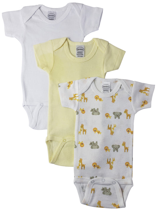 Unisex Baby 3 Pc Bodysuits - White