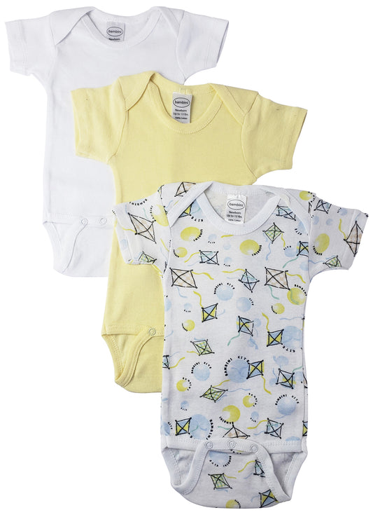 Unisex Baby 3 Pc Onezies - White