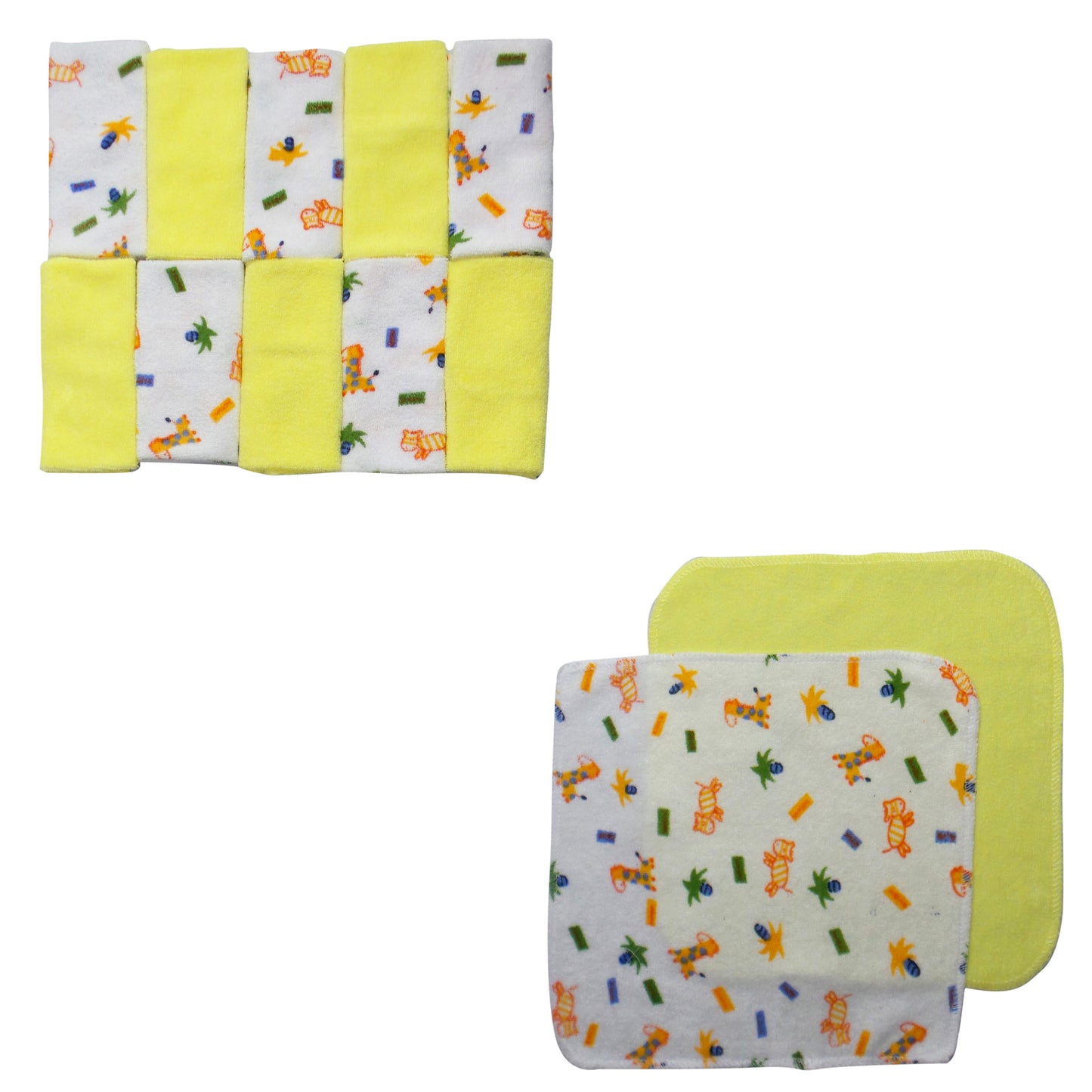 Twelve Piece Wash Cloth Set - White