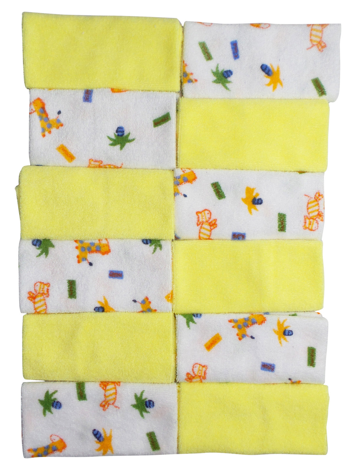 Twelve Piece Wash Cloth Set - White