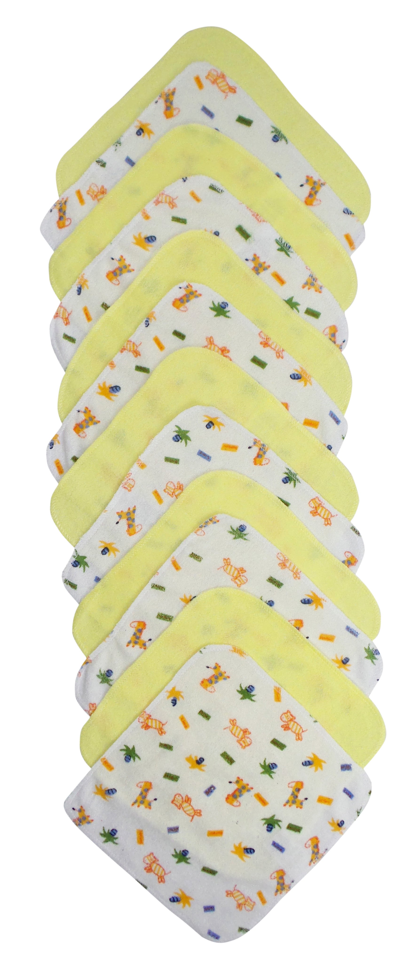 Twelve Piece Wash Cloth Set - White