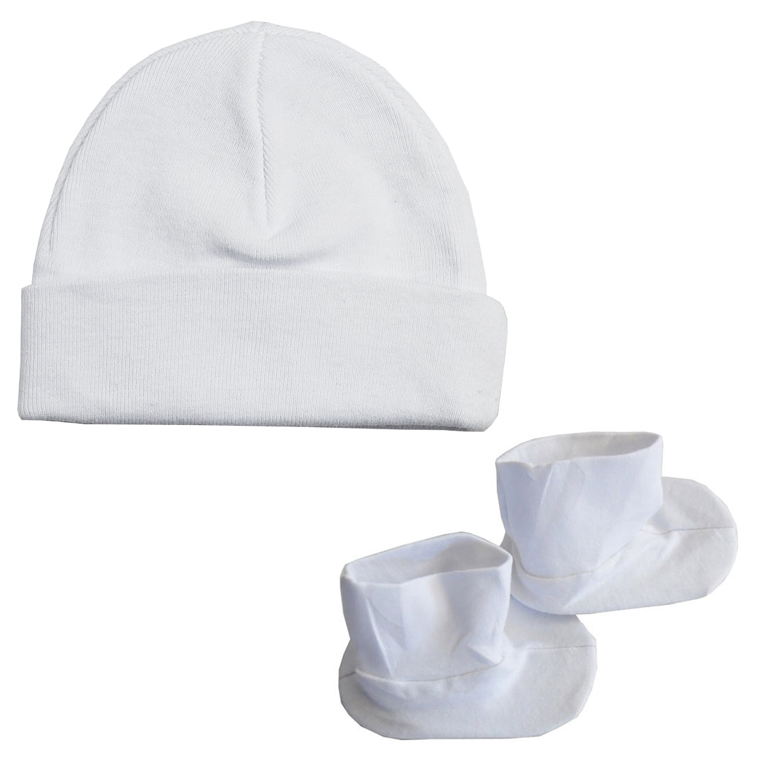 Cap & Bootie Set - White - White