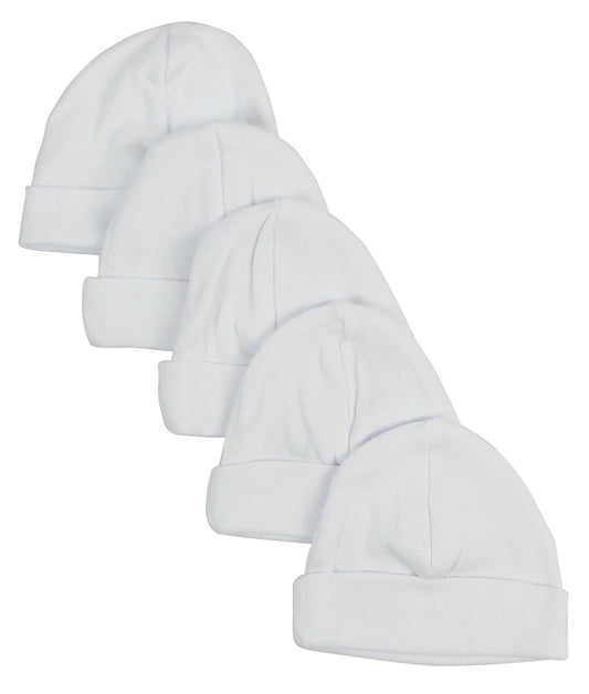 White Baby Cap (Pack of 5) - White