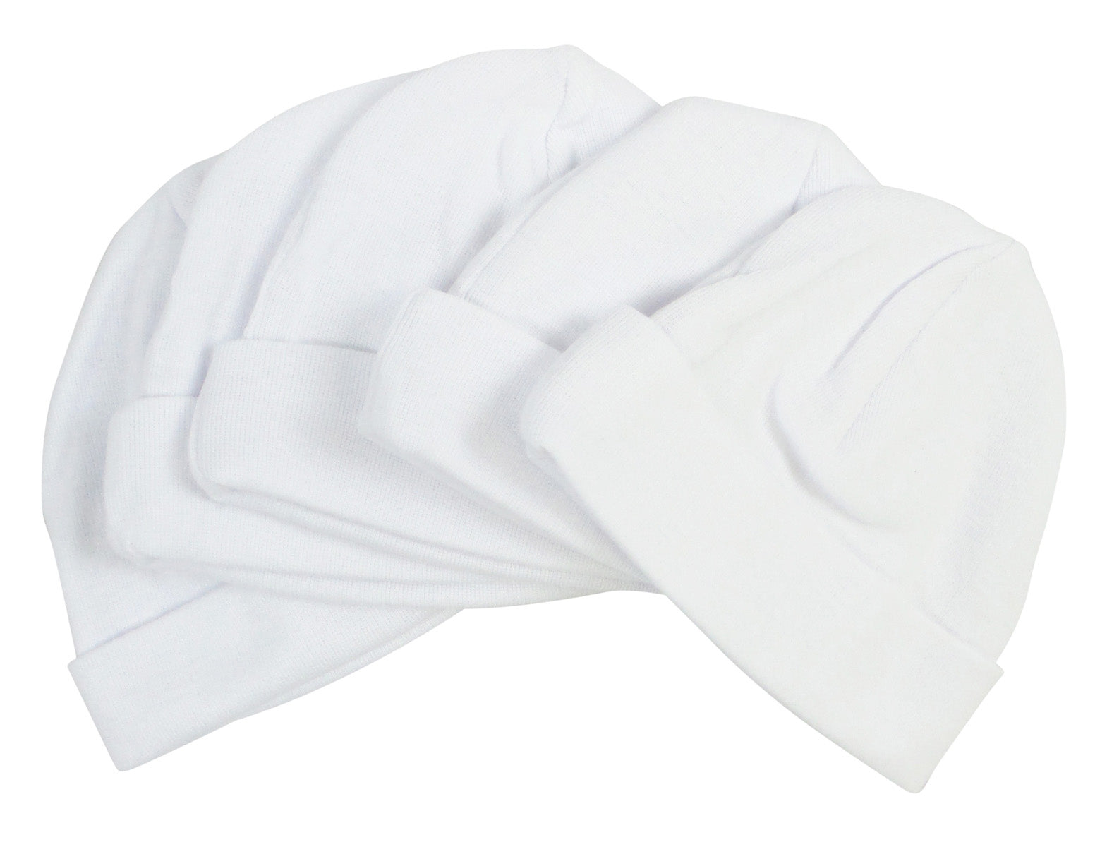 White Baby Cap (Pack of 5) - White