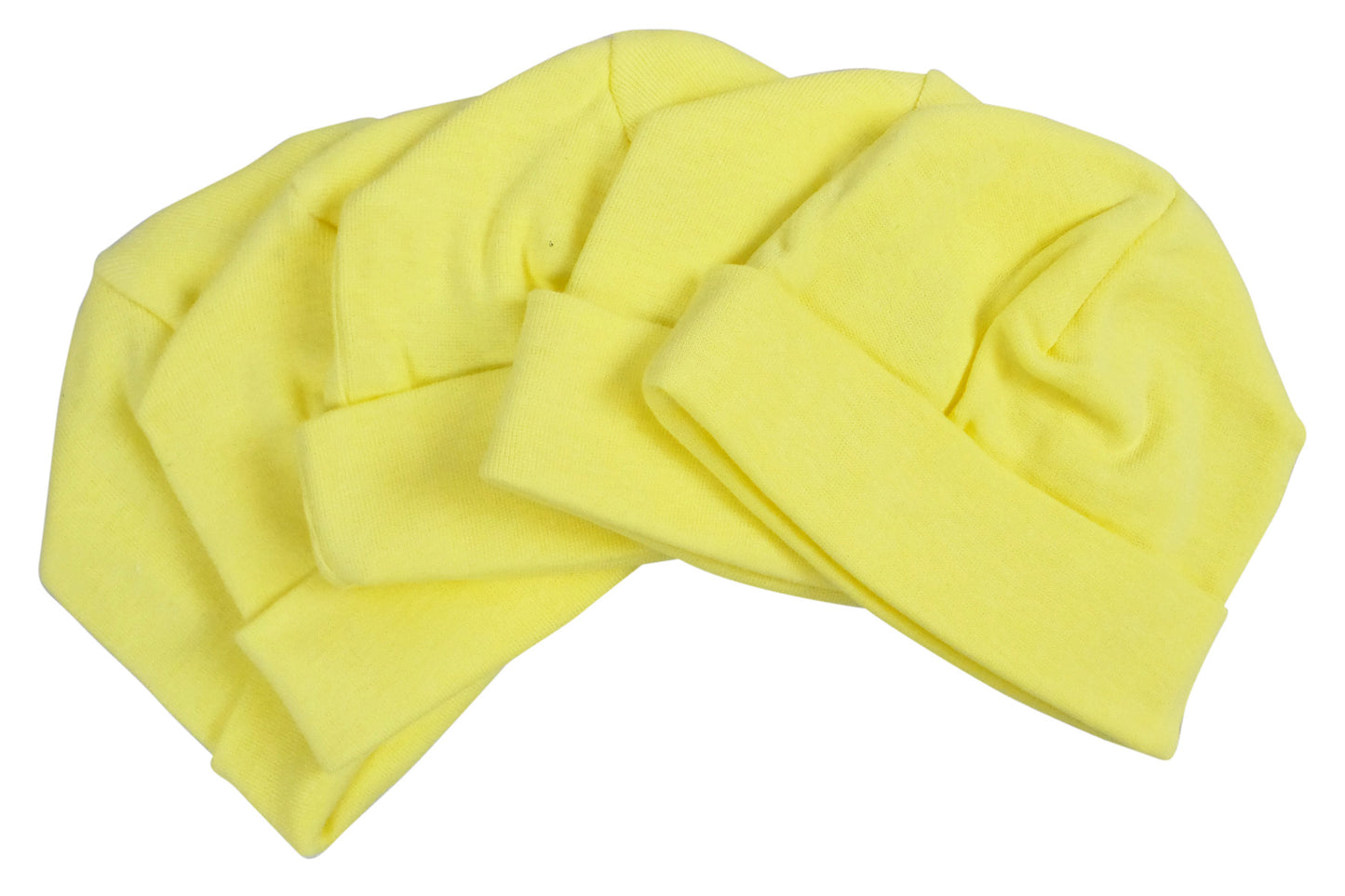 Yellow Baby Cap (Pack of 5) - Yellow