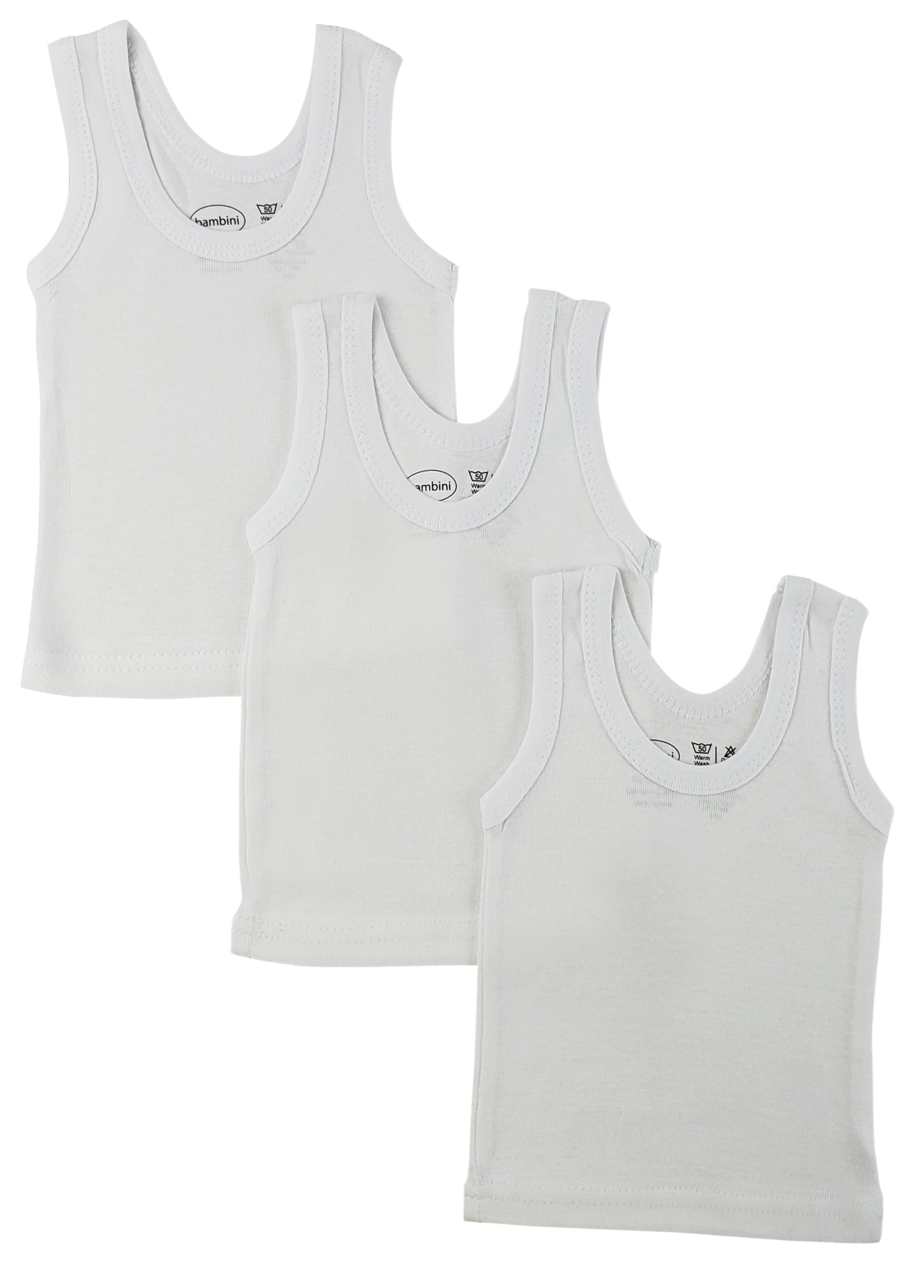 White Tank Top 3 Pack - White