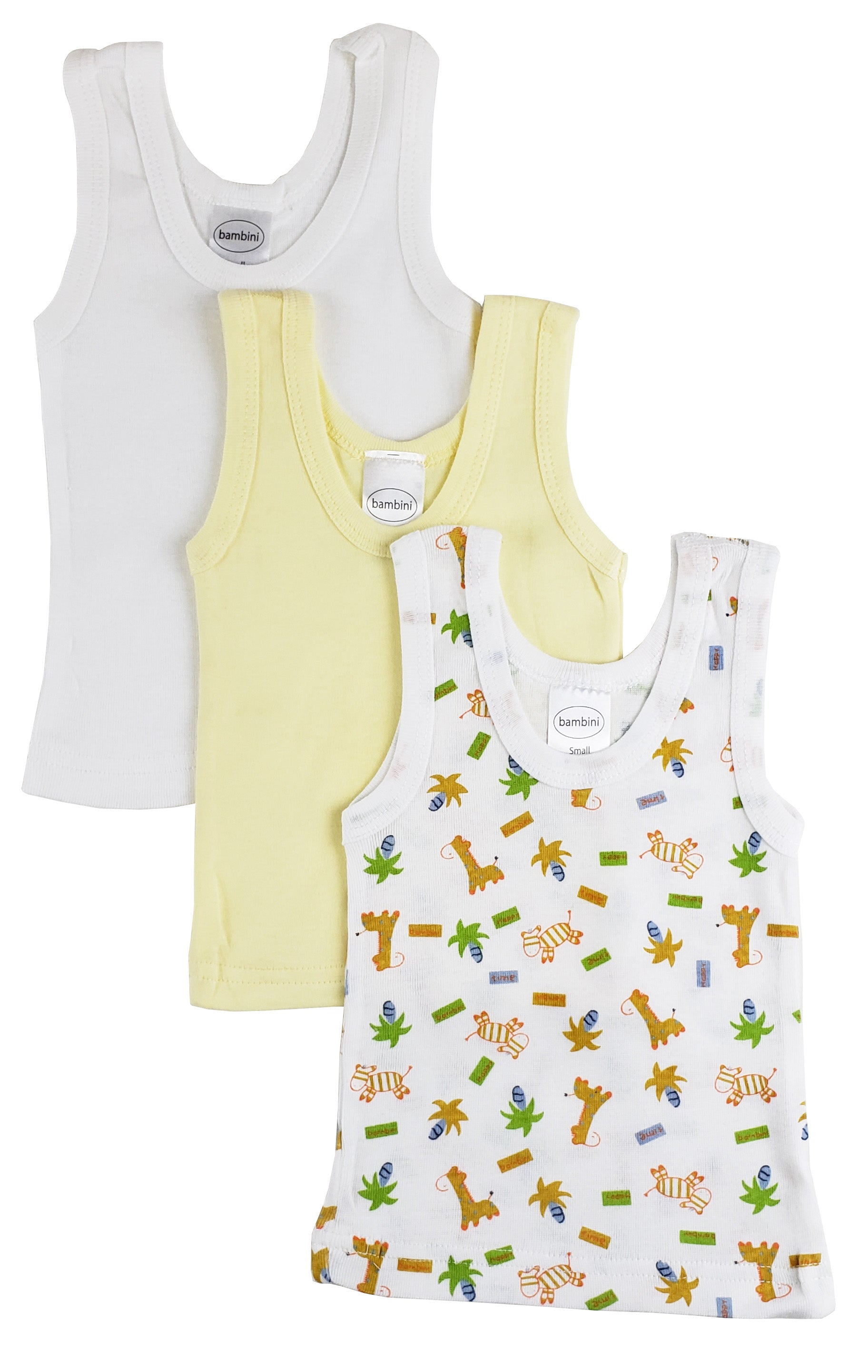 Boys Printed Tank Top Variety 3 Pack - Blue/White/Print