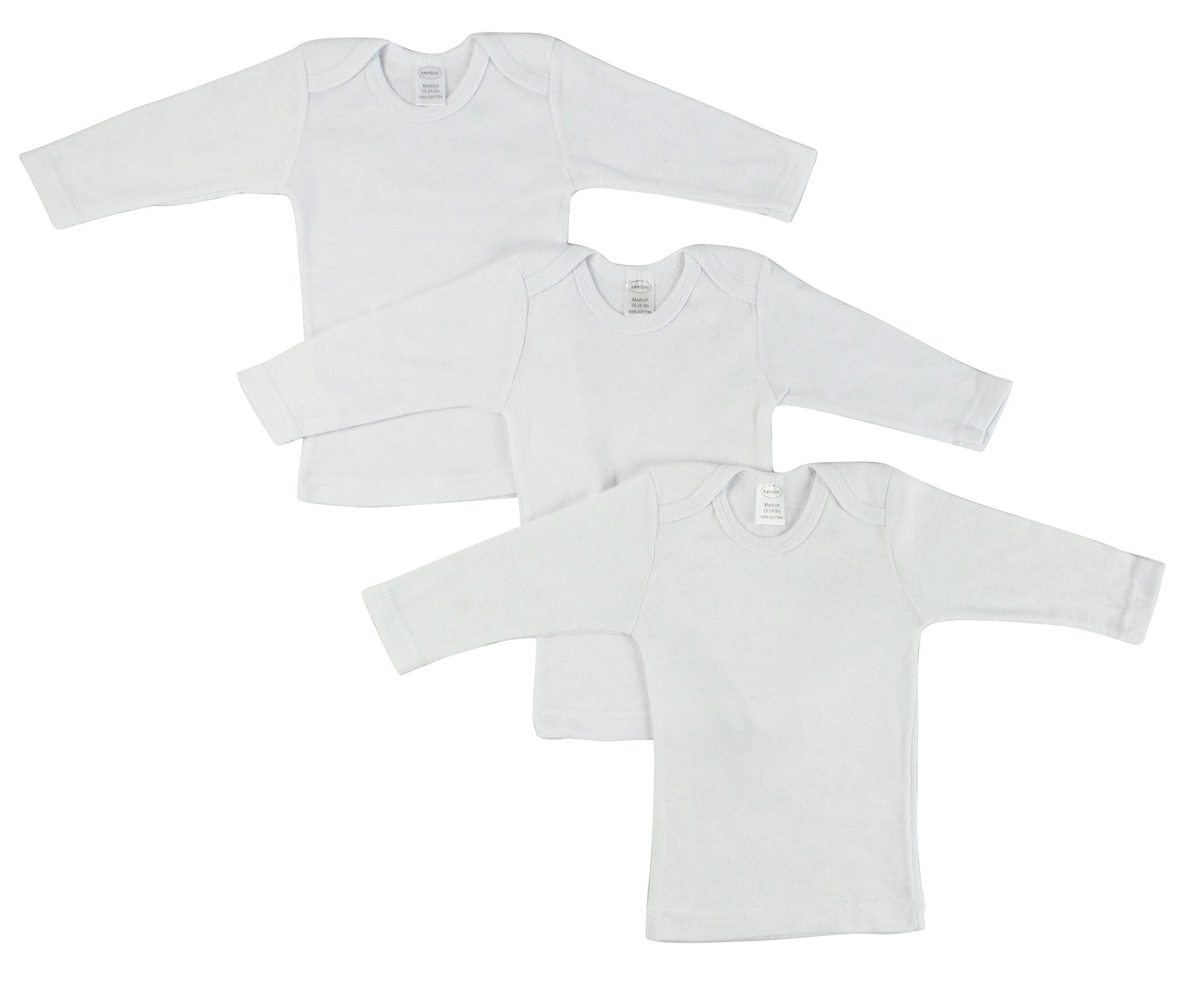 Long Sleeve White Lap T-shirt - White