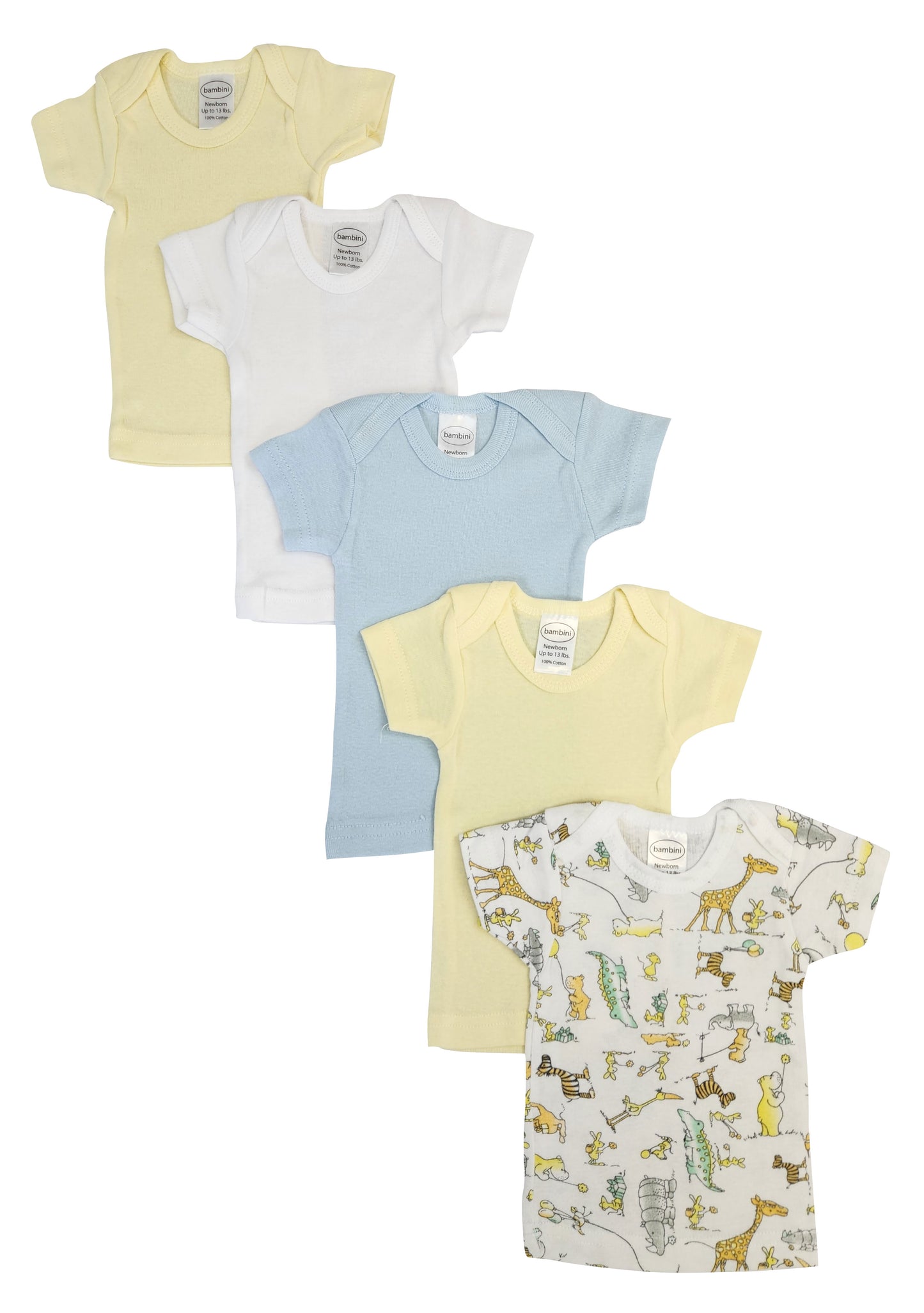 Unisex Baby 5 Pc Shirts - White