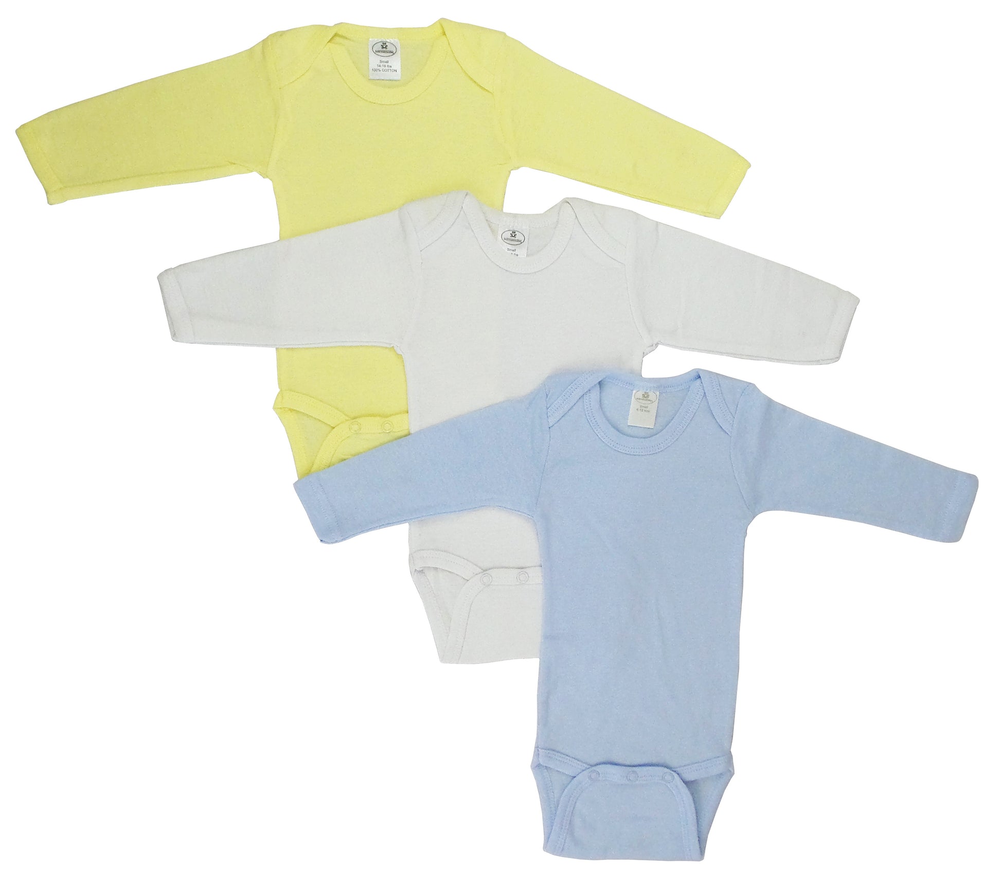 Boys Pastel Long Sleeve Onezie - Blue/Yellow/White