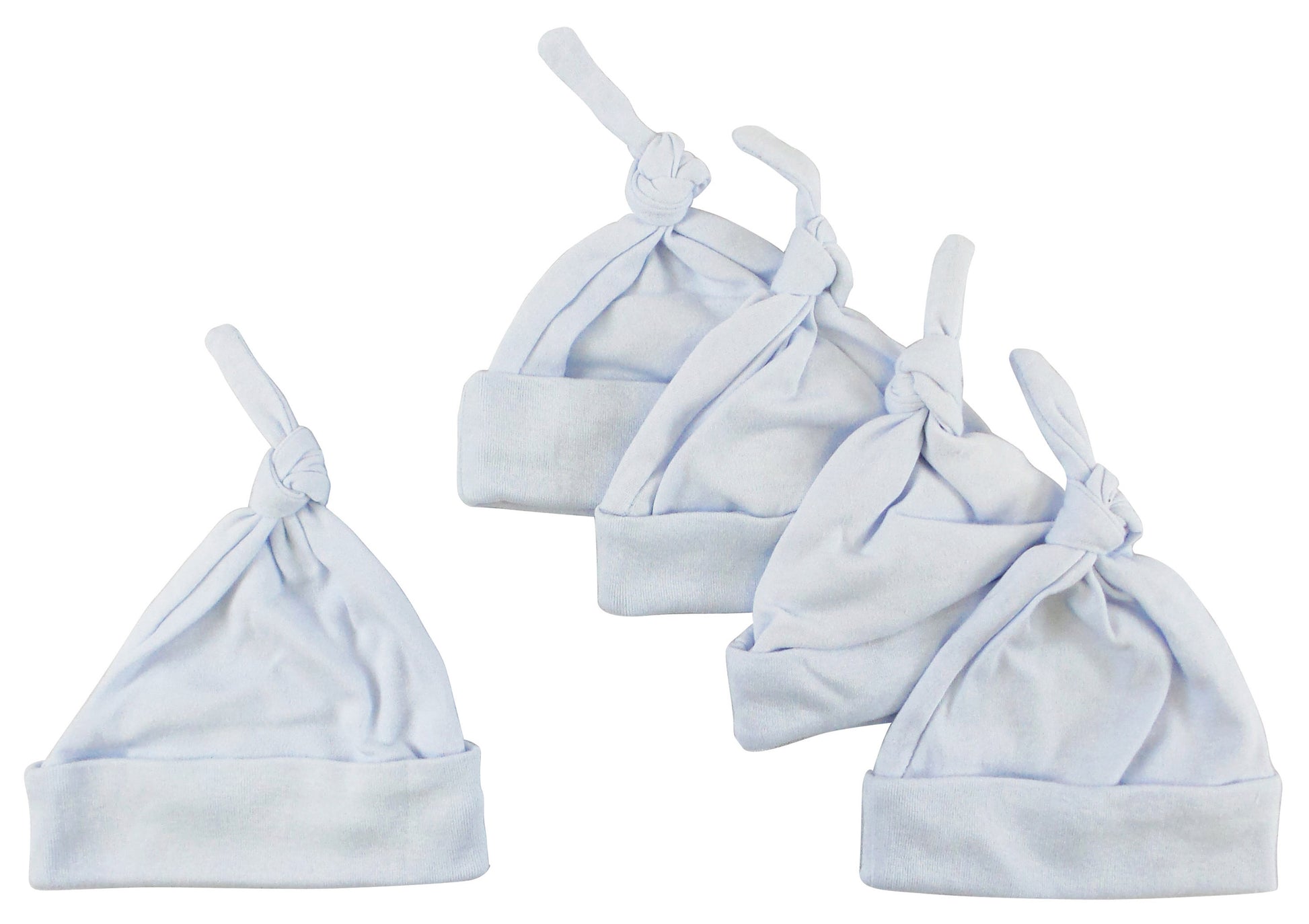 Blue Knotted Baby Cap (Pack of 5) - Blue