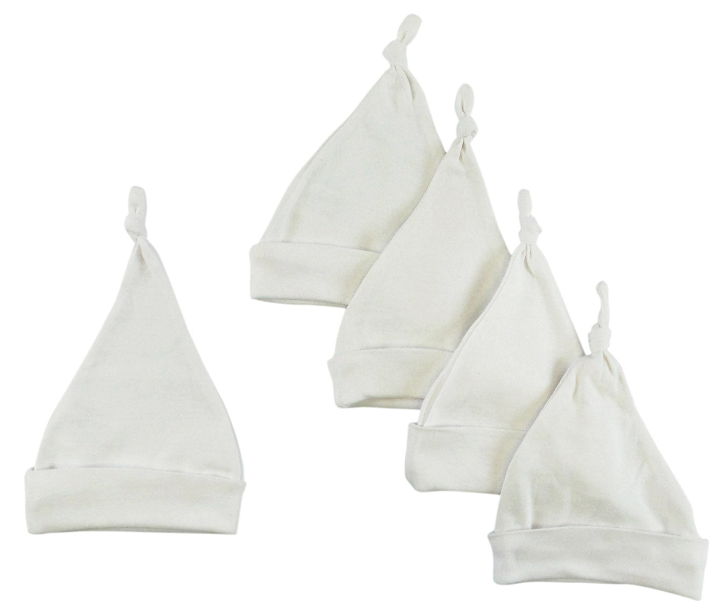 White Knotted Baby Cap (Pack of 5) - White