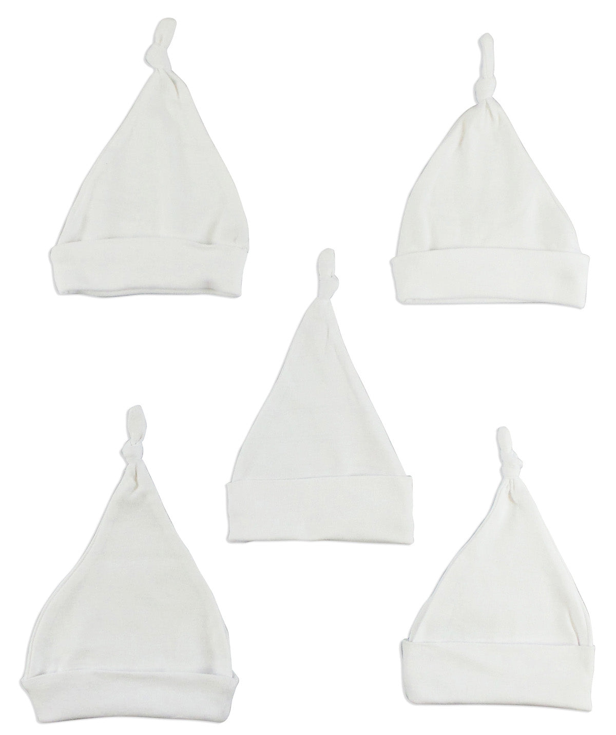 White Knotted Baby Cap (Pack of 5) - White