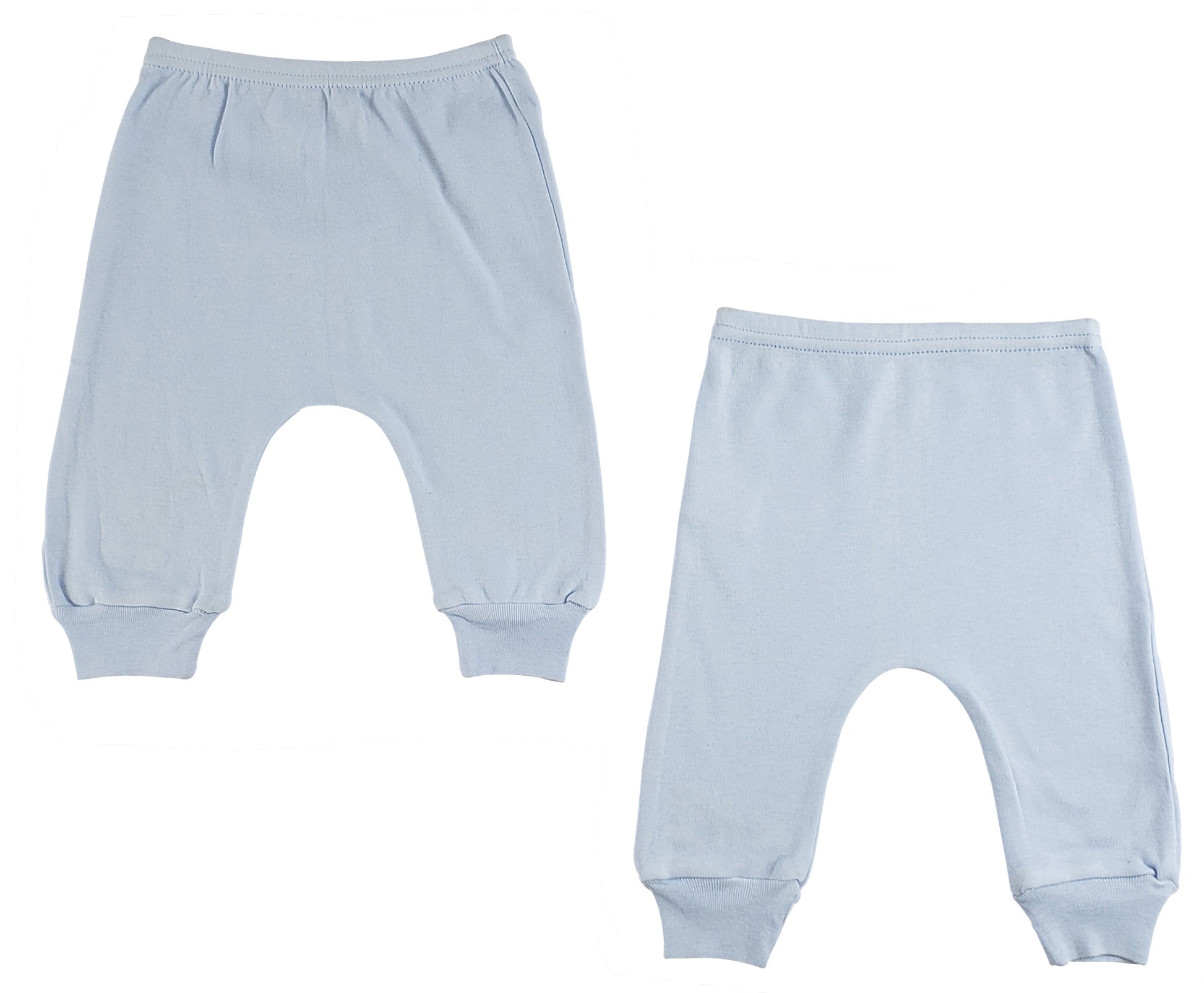 Infant Blue Jogger Pants - 2 Pack - White