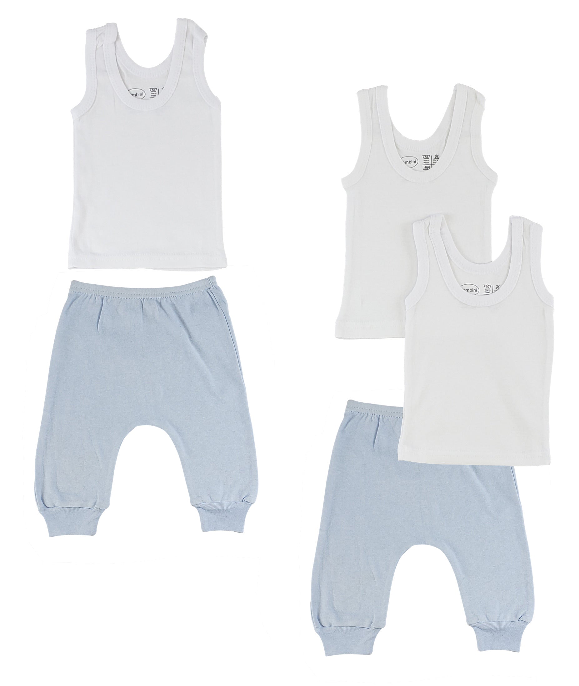 Infant Tank Tops and Joggers - Blue/Blue