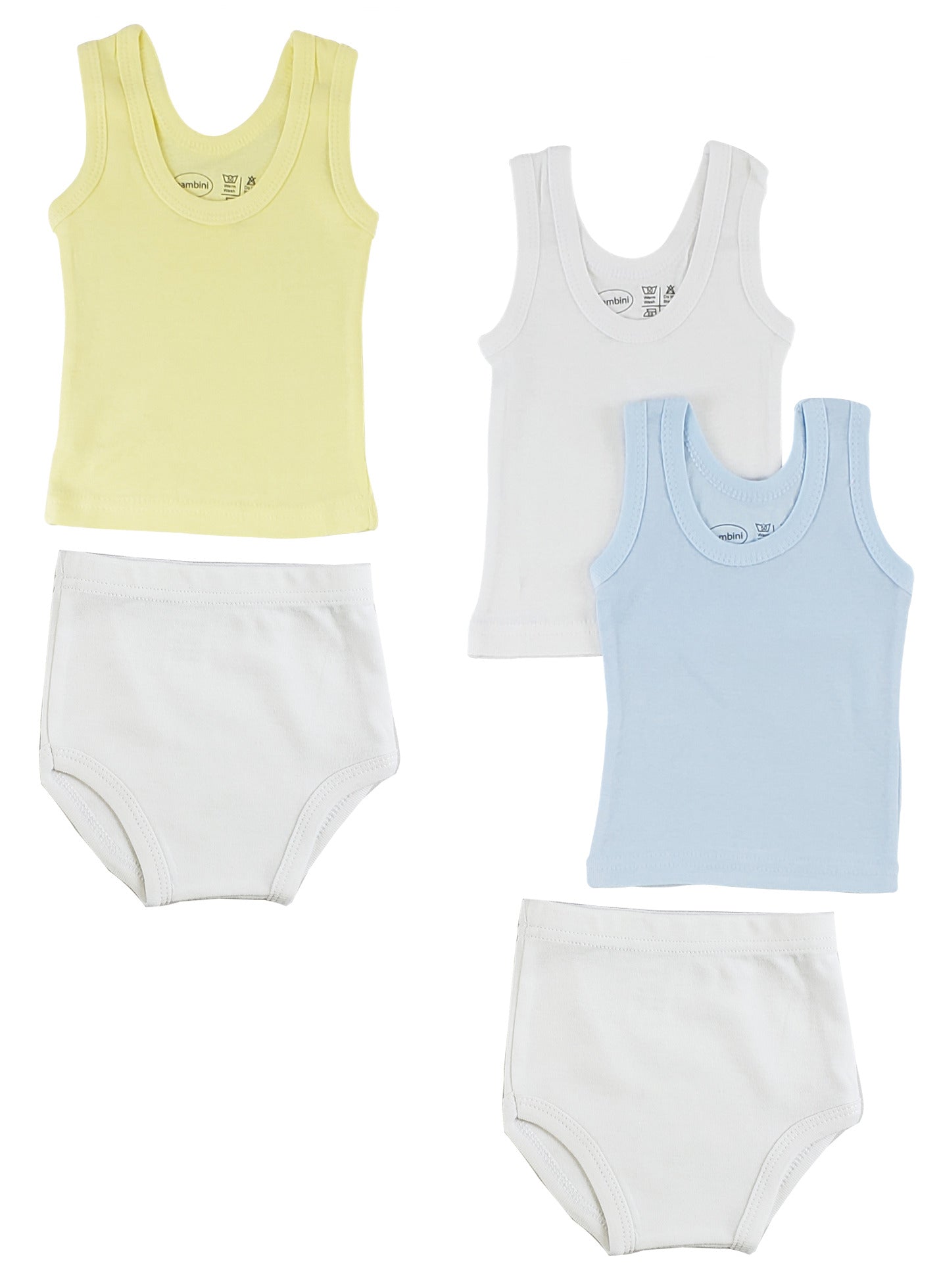 Boys Tank Tops and Training Pants - White/Blue