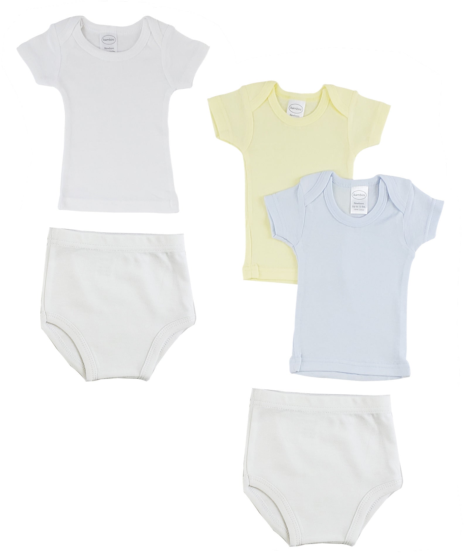 Infant Boys T-Shirts and Training Pants - White/Blue