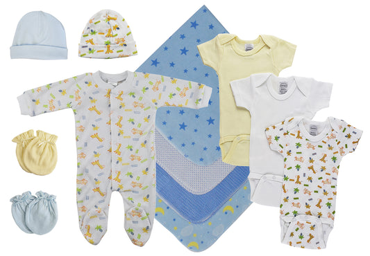 Baby Boy 12 Pc Layette Sets - White/Blue