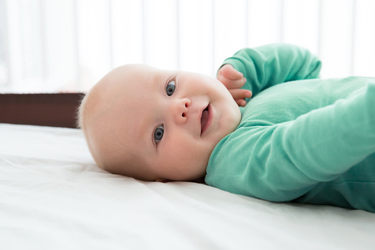 Infant Blue Jogger Pants - White