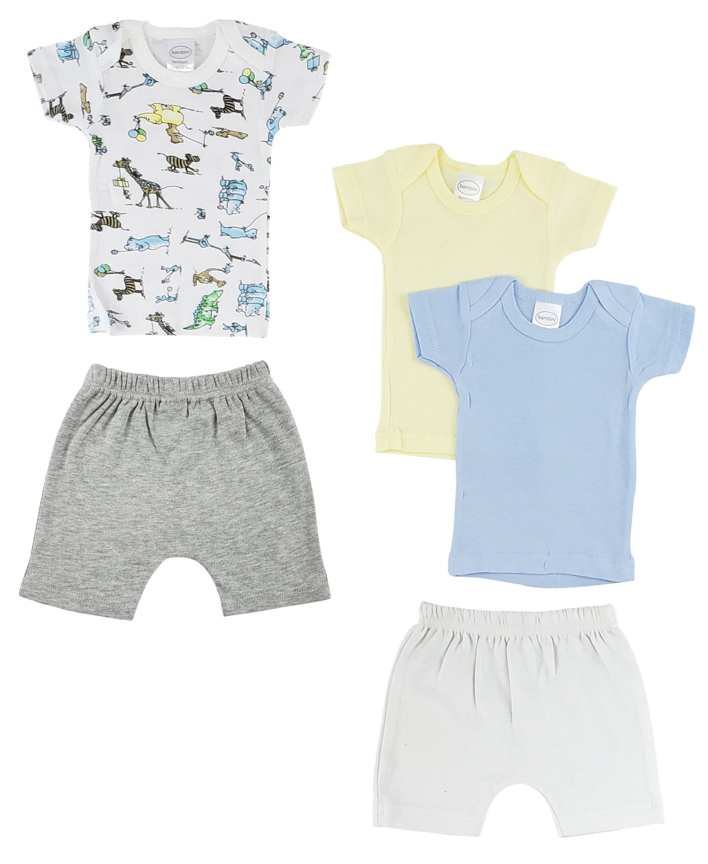 Infant Girls T-Shirts and Pants - White/Grey