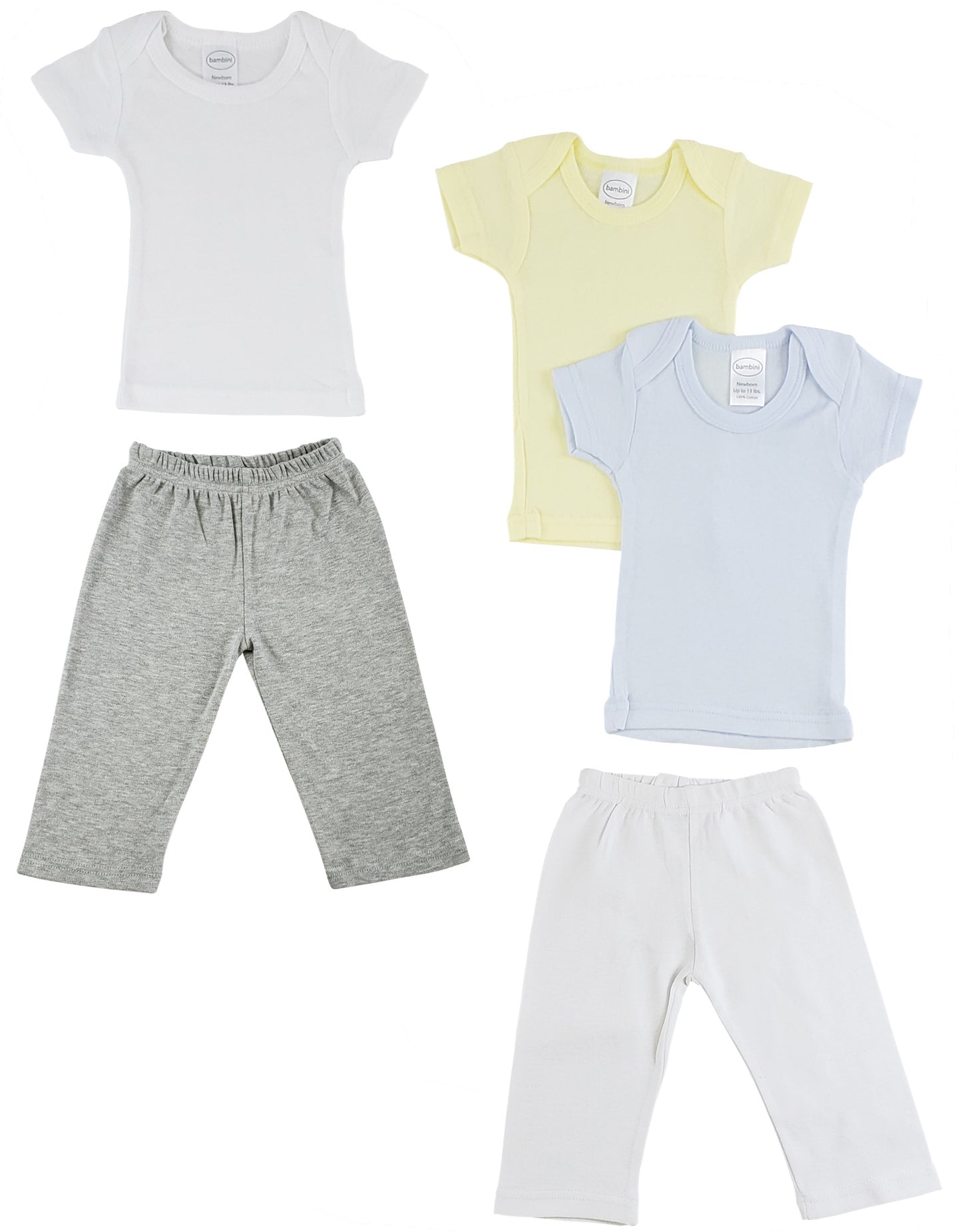 Infant Boys T-Shirts and Track Sweatpants - Grey/White