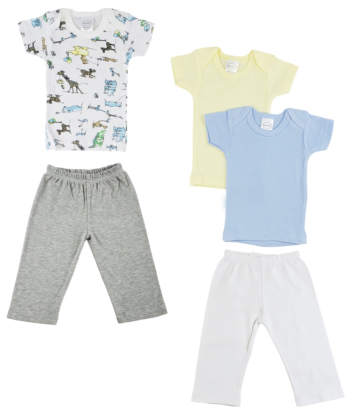 Infant Girls T-Shirts and Track Sweatpants - Grey/White