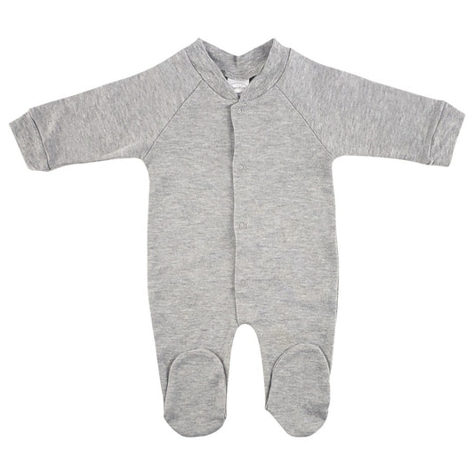 Heather Grey Closed-toe Sleep & Play - White