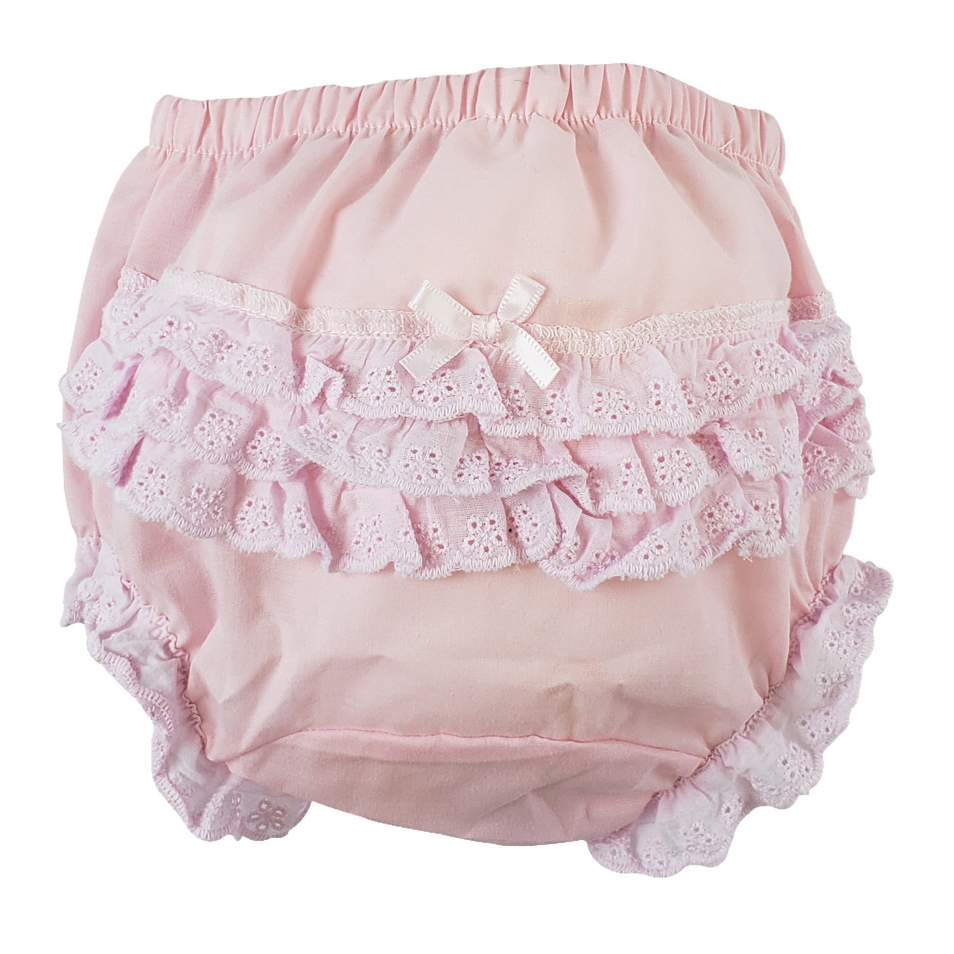 Pink Girl's Cotton/Poly "Fancy Pants" Underwear - Pink