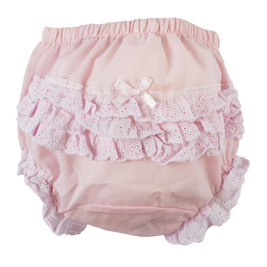 Pink Girl's Cotton/Poly "Fancy Pants" Underwear - Pink