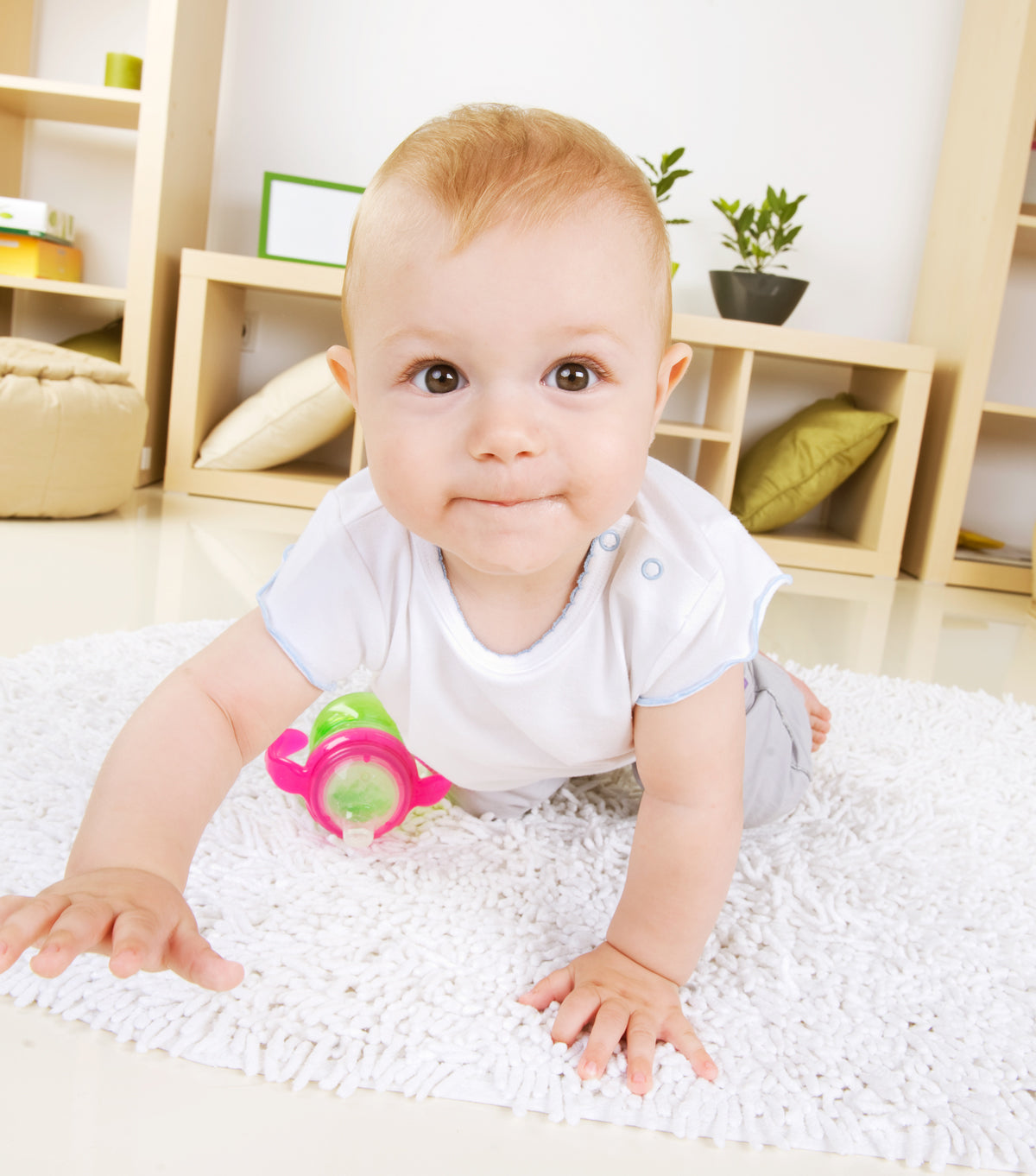 Unisex Baby 6 Pc Tank Tops - White