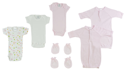 Preemie Girls Onezies, Gowns and MIttens - Pink