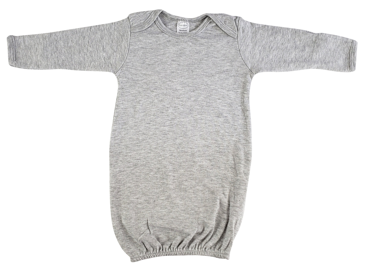 Newborn Heather Grey Gown - Heather Grey